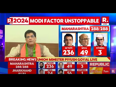 Piyush Goyal Speaks To Arnab On MAHA Victory | Maharashtra Election Results LIVE