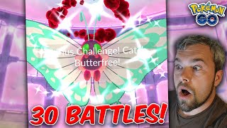 30 Shiny Gigantamax Butterfree Battles in Pokémon GO!