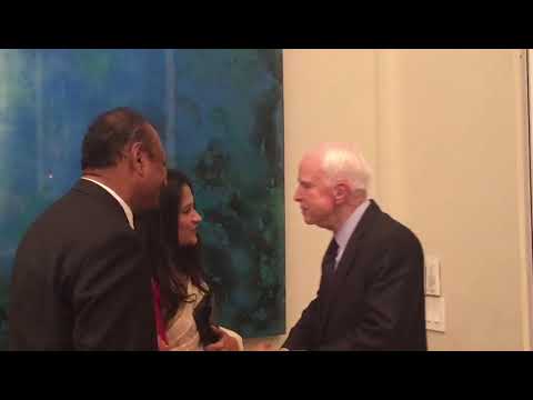 US Senator John McCain With Shyam Byra