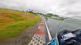 Fast Wet Race POV | ZX-10R VS GSXR 1000