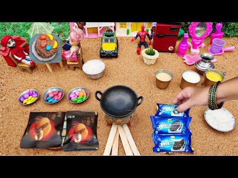 Miniature Dark Fantasy Biscuits Oreo Biscuits Chocolate Cake Recipe | Birthday cake ||Mini Foodkey