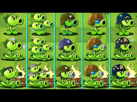 4 PEA Combined 4 Support Plants Vs All Zombies - Who Will Win? - Pvz 2 Plant vs Plant