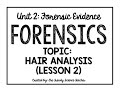 Forensic Hair Analysis Concepts