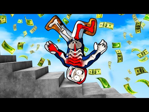 Benx Fällt die TREPPE runter um REICH zu WERDEN in Roblox Break your Bones