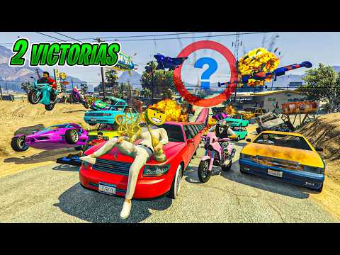 EL ÚLTIMO EXPLOTA CON COCHES ALEATORIOS!! DOBLE VICTORIA! INCREIBLE!! - GTA 5 ONLINE