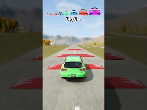 Big And Small Cars vs Big And Small Speed Bumps #shorts | BeamNG.Drive