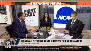 Stephen A."SHOCKED" Donovan Mitchell tests positive for coronavirus