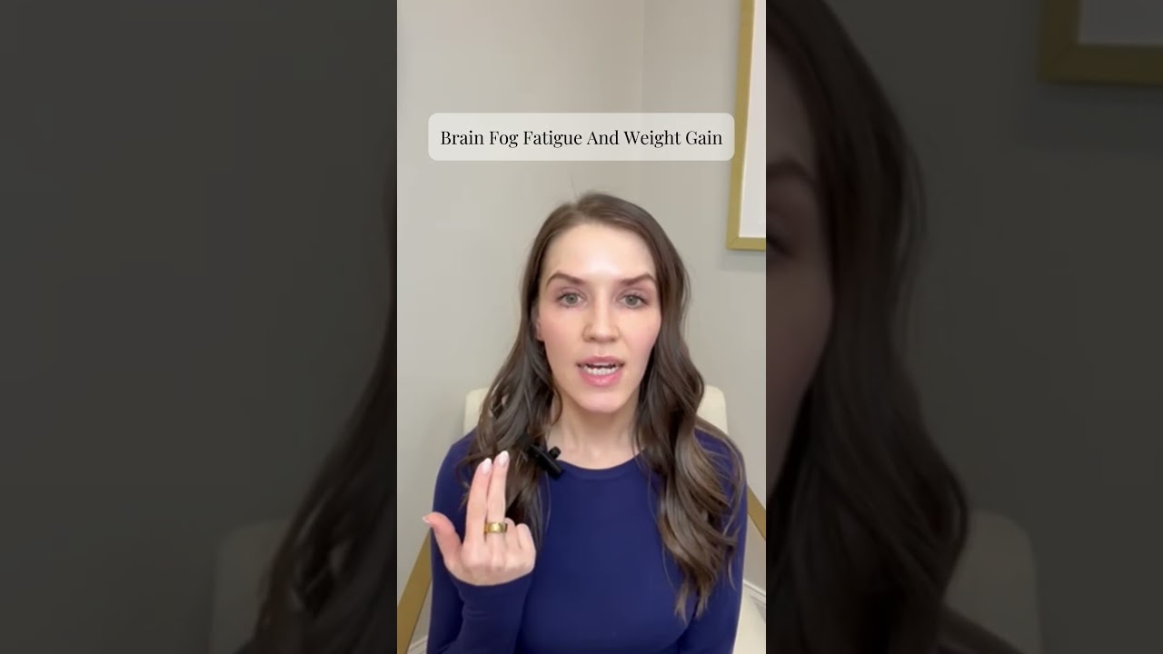 Woman discussing brain fog and weight gain.