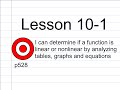 Exploring Linear and Nonlinear Functions