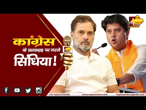 कांग्रेस के सत्याग्रह पर गरजे ज्योतिरादित्य सिंधिया, राहुल गाँधी और पटवारी को सुनाई खरी-खरी! MP News