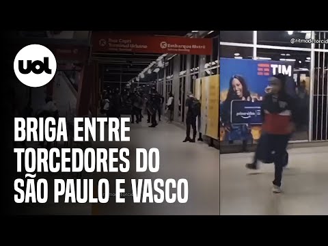 Torcedores do São Paulo e Vasco brigam em estação de metrô
