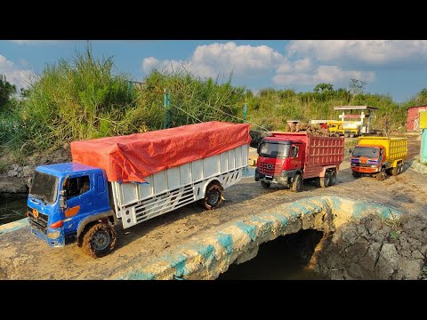 Kejar Setoran Mobil Truk Tronton Hino 500, Fuso 220ps Oleng Isuzu Giga, Dump Truck Pasir Terguling