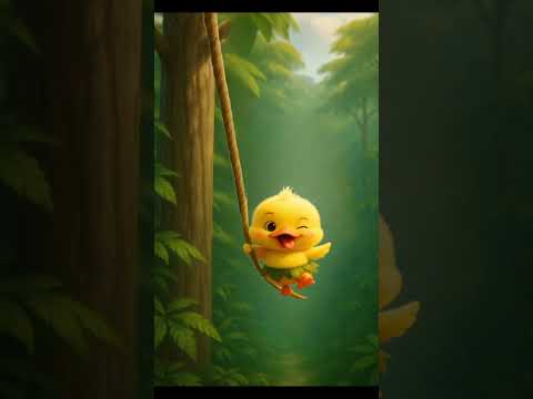 Jungle Swing FAIL! 🐥💥#duck #cute #funny #shortsfeed