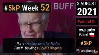 Week 52 - 5k Program - Part I -  Ideas for stock picking - Double Diagonal trades
