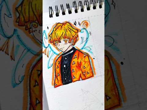 Zenitsu Agatsuma✨| Demon Slayer #demonslayer #art #subscribe #zenitsu #viral #shorts🧡