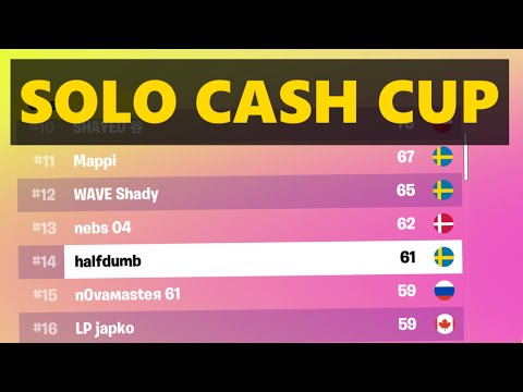 14TH ($500) IN FORTNITE'S SOLO CASH CUP