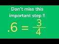 Converting Decimals to Fractions