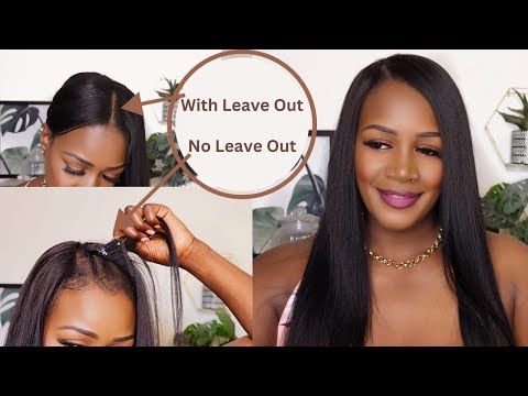 Protect Your Edges, No Leave Out | Minimal Leave Out,No Glue, New V Part Wig With Lace  |Myfirstwig