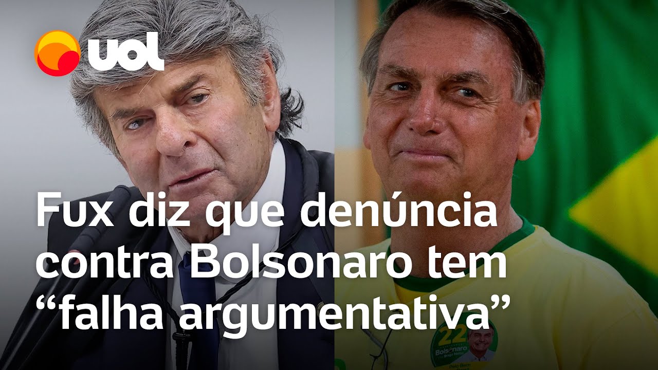 Fux diz que denúncia da PGR tem falha argumentativa e defende que Bolsonaro não foi negligente