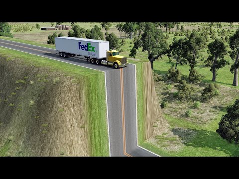 Cars vs Unfinished Road - BeamNG.drive