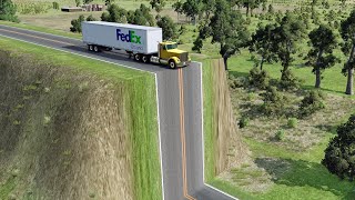Cars vs Unfinished Road - BeamNG.drive