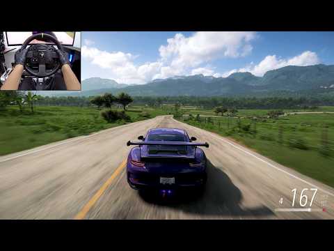 Porsche 911 GT3 RS - Forza Horizon 5 | Steering wheel gameplay