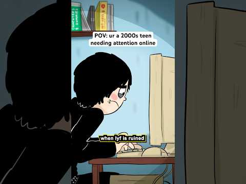Emo teen survival guide 🖤 part 2 #emo #comedy #animation #2000s #y2k #mother #shorts #nostalgia