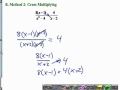 Cross Multiplication in Rational Equations