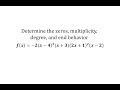 Polynomial Degree and End Behavior