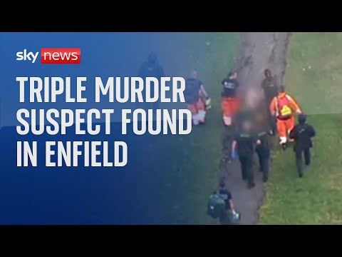 Triple murder suspect found in Enfield
