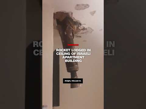 Rocket lodged in ceiling of Israeli apartment building