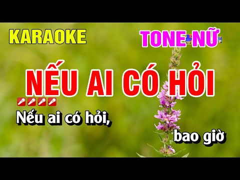 Nếu Ai Có Hỏi Karaoke Tone Nữ Nhạc Sống Dễ Hát | Nguyễn Linh