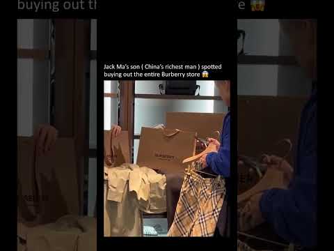 Jack Ma’s son (China’s richest man) spotted buying out the entire Burberry store #shorts