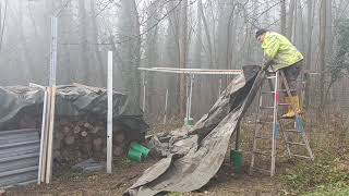 Holzlager Bundeswehr Plane MAN Emma Aufbau Teil 2 #Ungarn 236