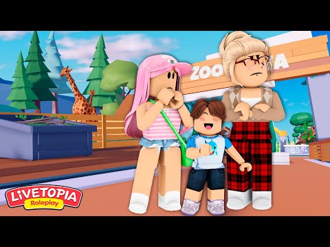 ROTINA DE FAMÍLIA NO ZOOLÓGICO DE TOPIA! Family Roleplay Livetopia - ROBLOX