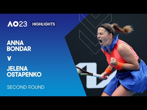 Anna Bondar v Jelena Ostapenko Highlights | Australian Open 2023 Second Round