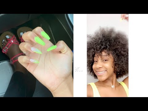 nail + hair vlog | i cut my hair !!