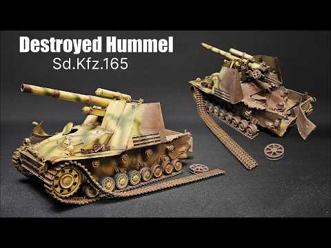 Destroyed Hummel Sd.Kfz.165 – Painting & Weathering | Realistic Scale Modeling