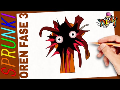 Como Dibujar a OREN FASE 3 de SPRUNKI  | paso a paso | how to draw oren from incredibox sprunki