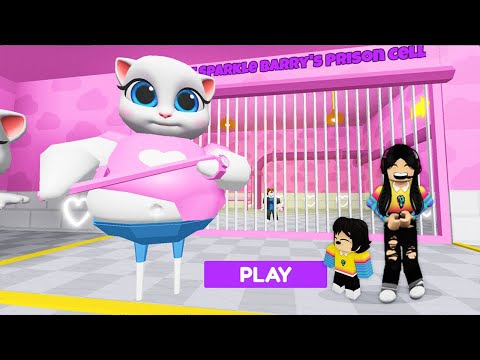 ESCAPA de la PRISIÓN de ANGELA Talking Tom MALVADA en roblox 😺 😈 con mi hermanita | paolazgames