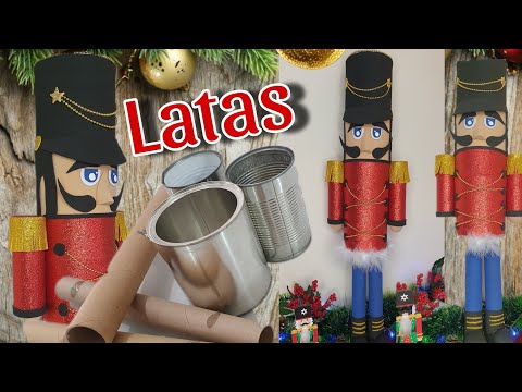 Impresionante! Muñeco CASCANUECES Grande Reutilizando Simples TARROS DE LECHE VACÍOS ♻️ NATAL 2024