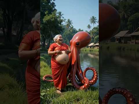 दादी के पास एक लाल ऑक्टोपस था जो सोने के अंडे देता था🐙😯 #ai #shorts #sadstory #octopus #fish #viral