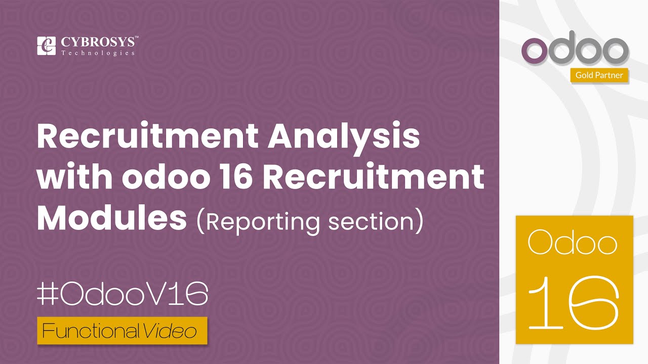 Recruitment Analysis with Odoo 16 Recruitment Modules | Odoo 16 Enterprise Edition | 10.11.2022

Odoo's Recruitment module collects the application from legion sources, maintains, collects, and systematically chooses the ...