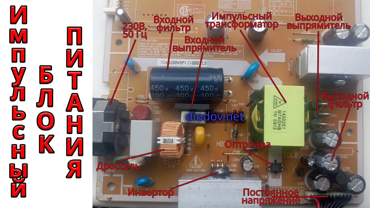 Как работает импульсный блок питания Часть 1 Как уменьшить размеры блока питания