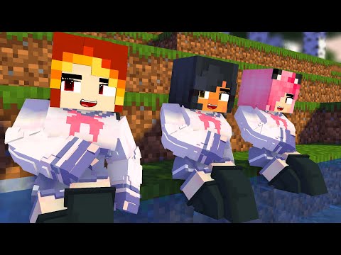 super idol schoolgirl aphmau and friends first meet chicken wing tutu - minecraft animation