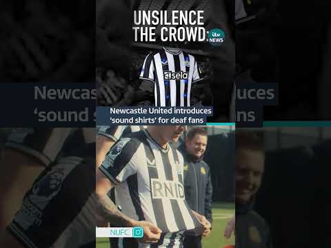 Newcastle United teamed up to RNID and Sela to make a 'sound shirt' for deaf #football fans #itvnews