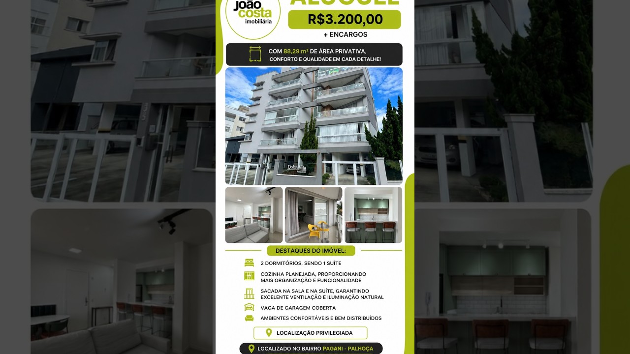 Apartamento para Locação em Pagani Apartamento para Locação em Pagani
