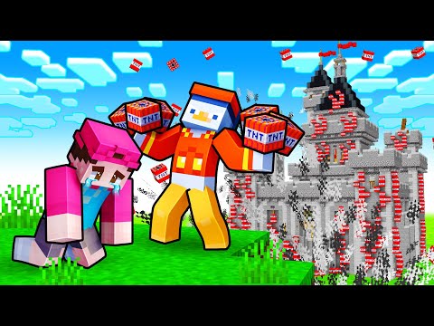 ich SPRENGE ICRIMAX BURG in Minecraft HELDEN!