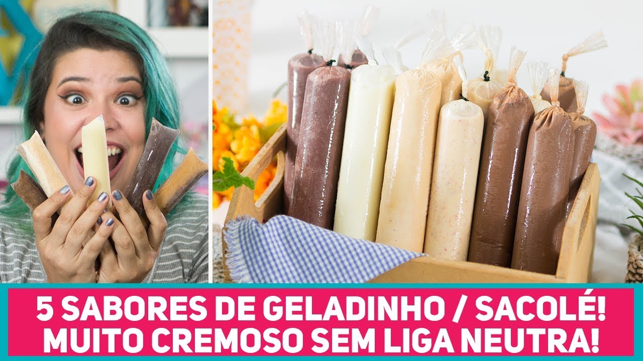 5 RECEITAS DE GELADINHO CREMOSO SUPER DIFERENTES SACOLÉ GOURMET