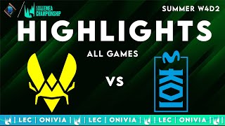 VIT vs MKOI Highlights ALL GAMES | LEC 2025 Summer | Team Vitality vs Movistar KOI by Onivia